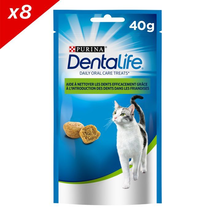 DENTALIFE Chat au Poulet - 8x40g - Friandise pour chat adulte
