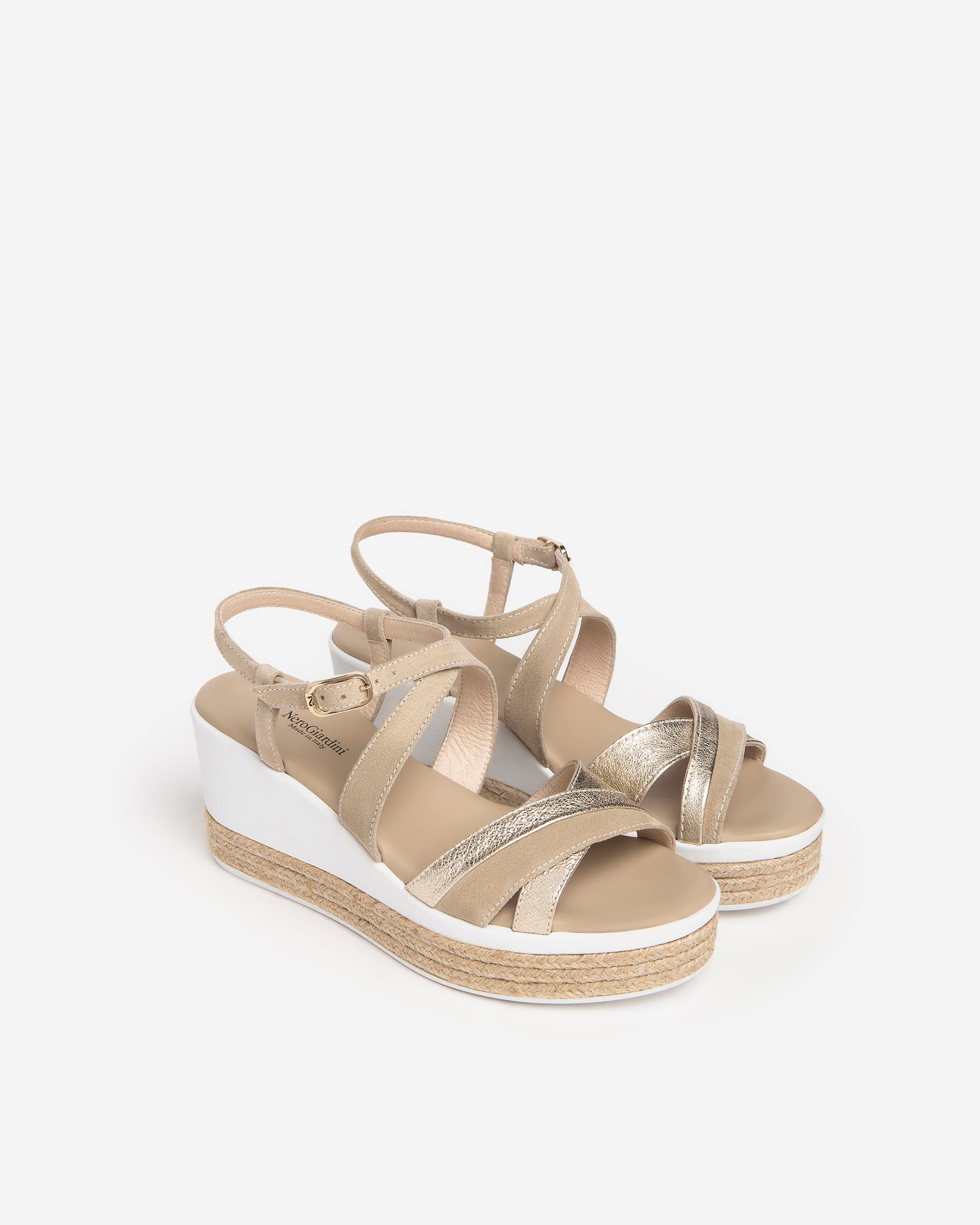  Sandales en daim et cuir pour femmes