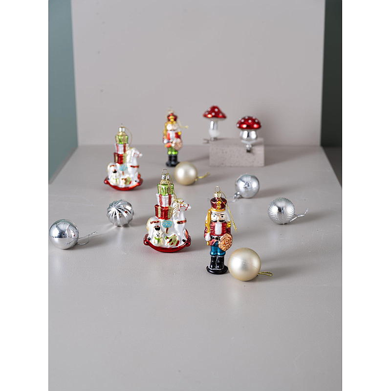 Hem Julgransdekorationer s/2 11,5/13 cm glasfigur karneval