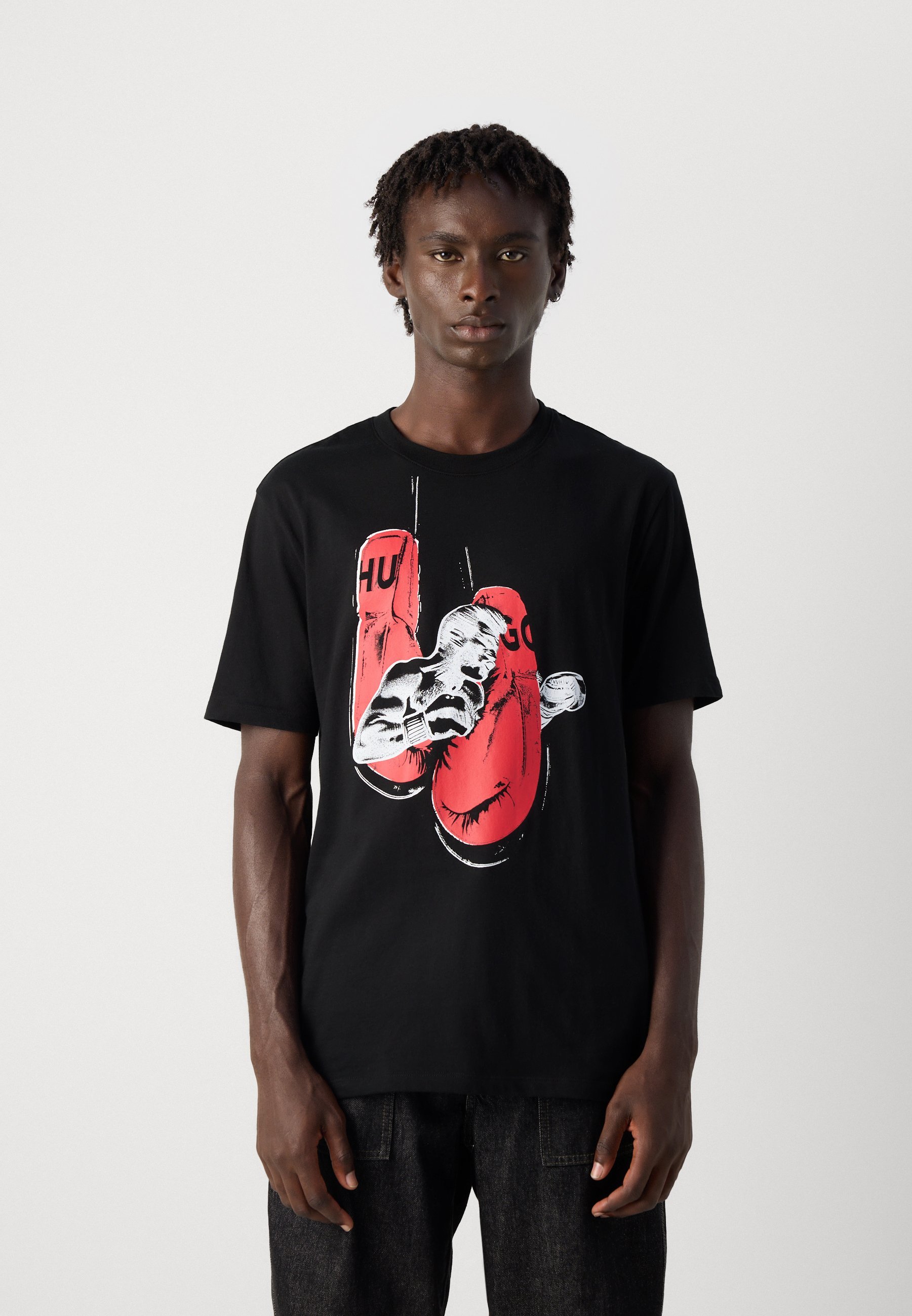 HUGO DIBOXER - T-shirt met print - zwart