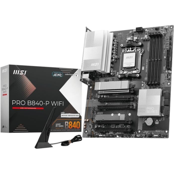 Motherboard - MSI - PRO B840-P WIFI - AM5 - DDR5 - Wi-Fi 7 - 2.5 GbE