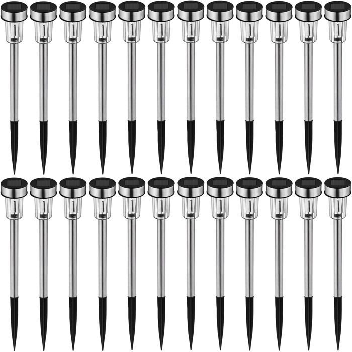 Garden Lights - TECTAKE - Pack of 24 Waterproof Solar LED Outdoor Spotlights with Motion Sensor