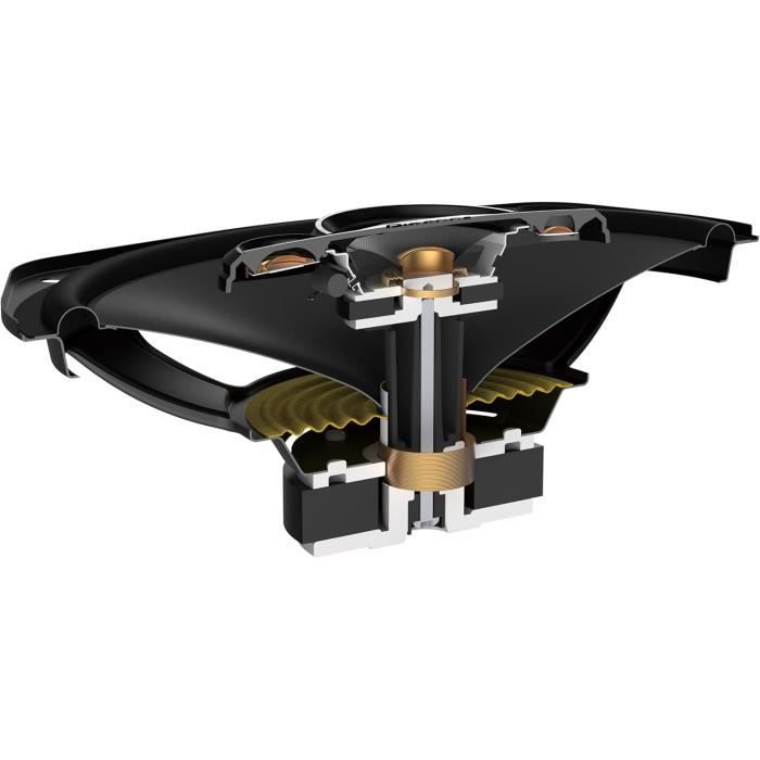 Altavoces coaxiales para coche Pioneer TS-A6961F de 4 vías - 450 vatios - Sensibilidad de 92 dB - 29 Hz a 28 kHz