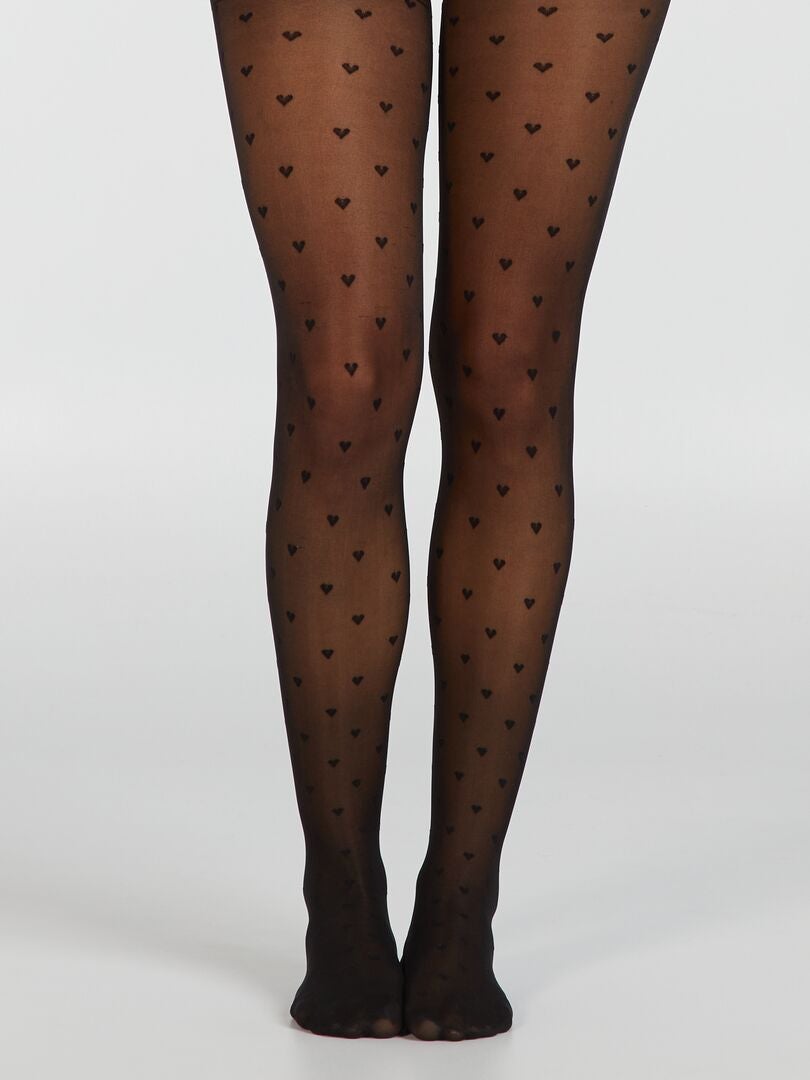 Plumetis panty - zwart