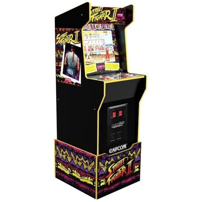 Street Fighter II Arcade Cabinet - ARCADE1UP - 12 Games - 48 x 146 x 57 cm - Light-Up Tent Included