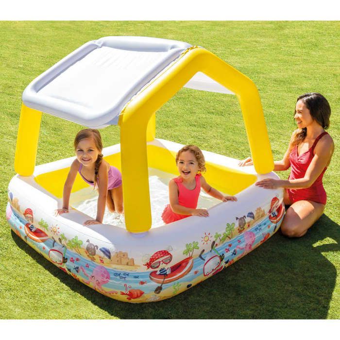 Piscina gonfiabile Intex con parasole 157x157x122 cm 92533