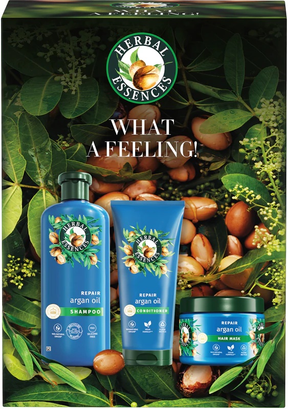Darilni set z arganovim oljem Herbal Essences za poškodovane lase