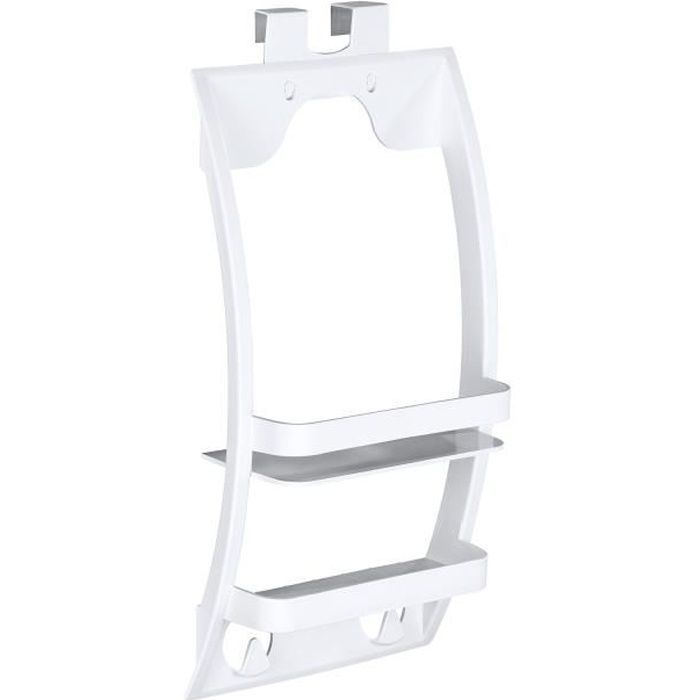 Mensola sospesa per doccia WENKO, cestino portaoggetti sospeso per doccia, in plastica, 26x54,5x11,5 cm, bianca