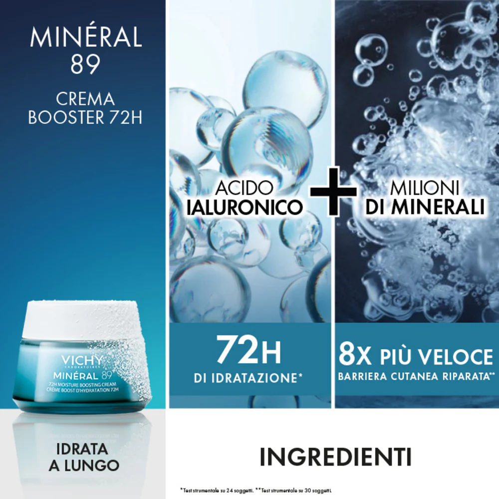 Mineral 89 Cofanetto Regalo Boost Idratazione con Minéral 89 Booster Siero + Minéral 89 Crema - Cofanetto Idratante, Siero viso idratante
