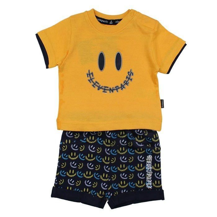 Ensemble de vetements Eleven paris - GELV 5021 ST S2 - Ensemble Deux Pieces, Jaune, 6 Bebe garcon