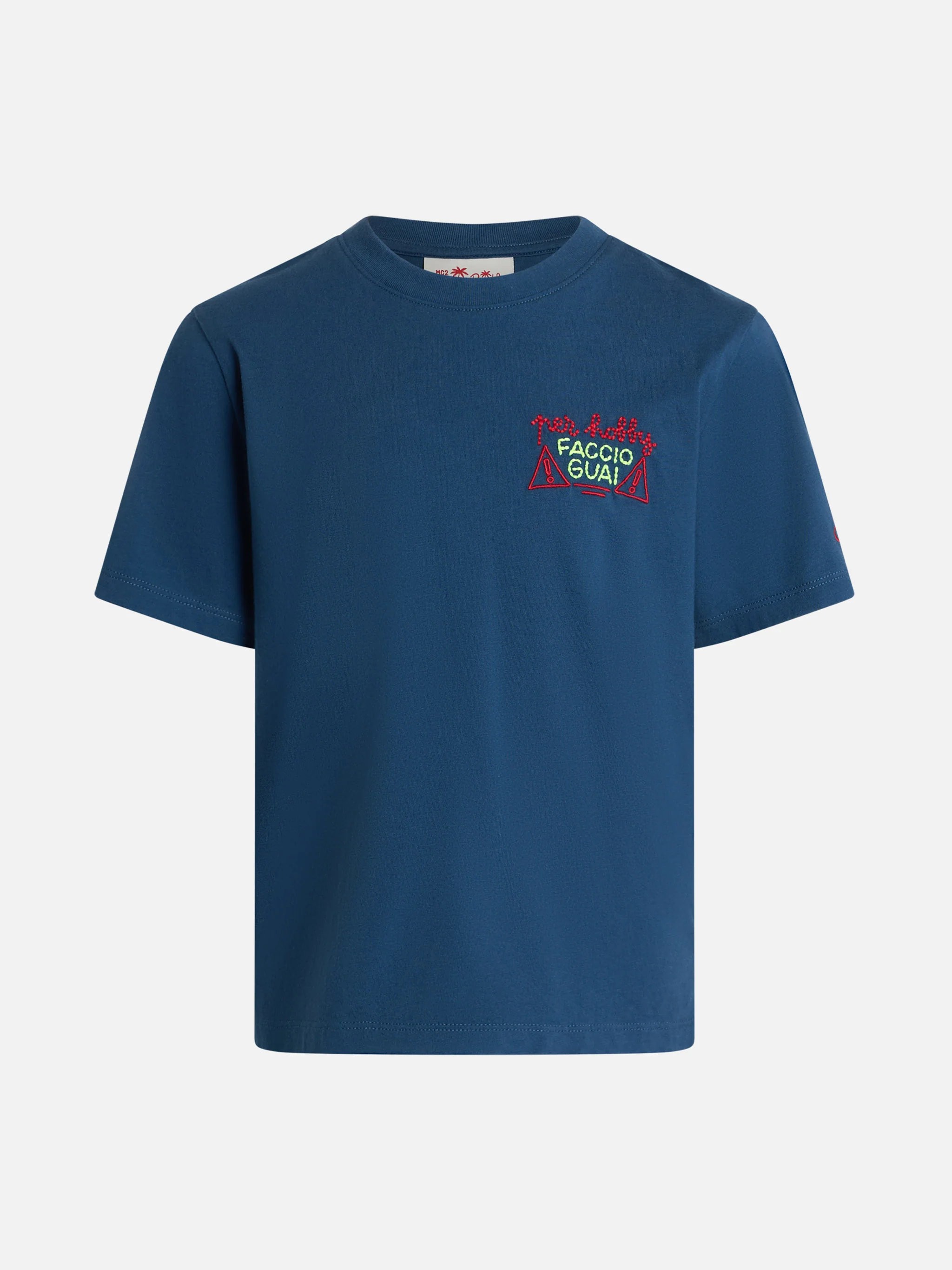 Portofino Jr katoenen jersey T-shirt voor jongens met borduurwerk. Voor op de hobbelige weg.