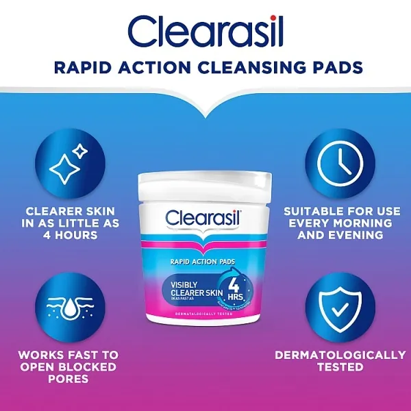 Clearasil Ultra Rapid Action Dischete de Refacere a Îndepărtării Dentare x 65