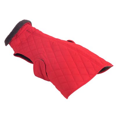 Abrigo acolchado para perro - Rojo