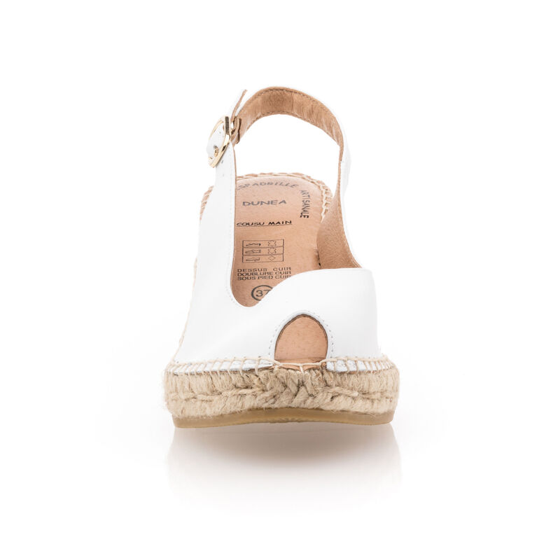 Witte espadrilles voor dames met touwzolen