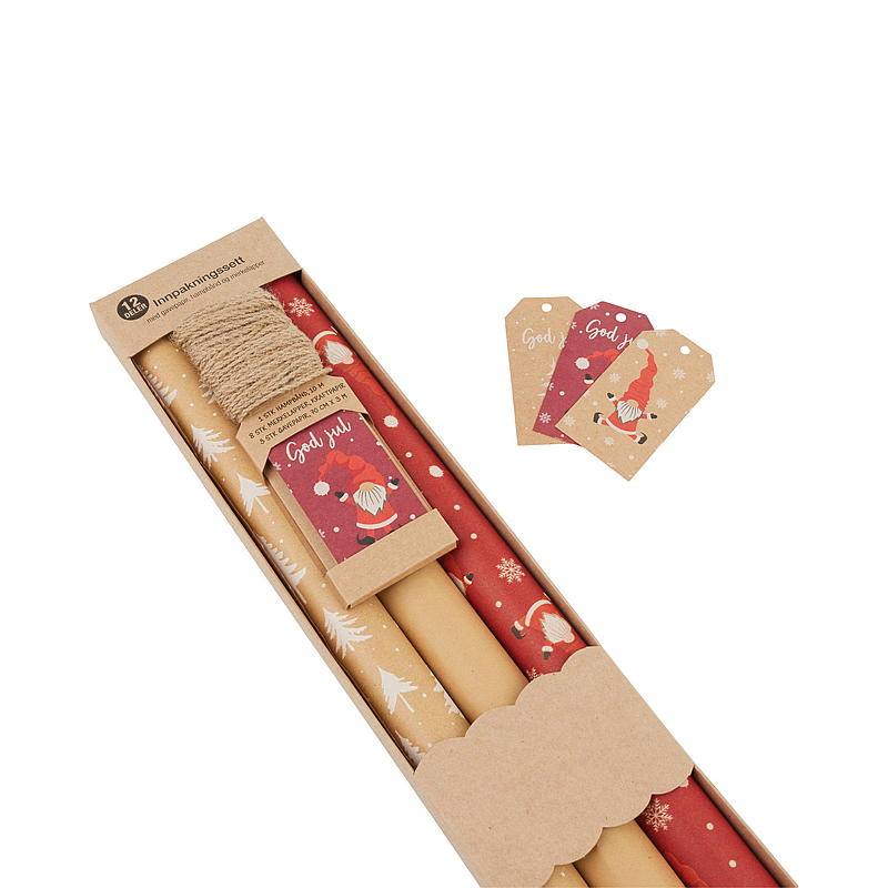 Kits d'emballage pour la maison : papier, rubans et étiquettes, kraft