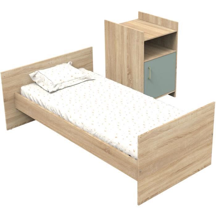 Cama convertible - 120 x 60 cm - Se convierte a 90 x 190 cm - CHARLIE - SAUTHON - Salvia