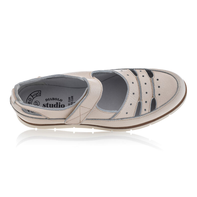 Beige ballerina's/Mary Janes voor dames