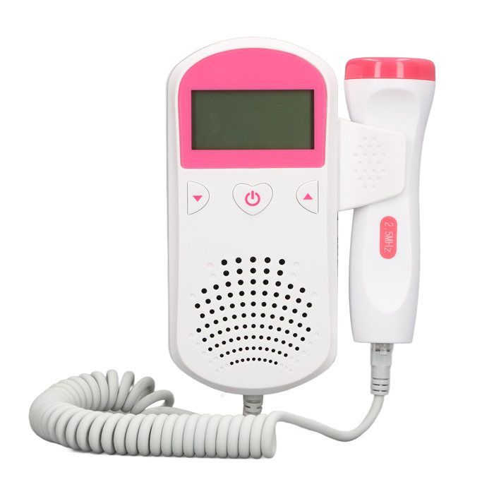 Monitor de frequência cardíaca fetal com tela LCD e alto-falante embutido, monitor Doppler fetal alimentado por bateria para o bebê.