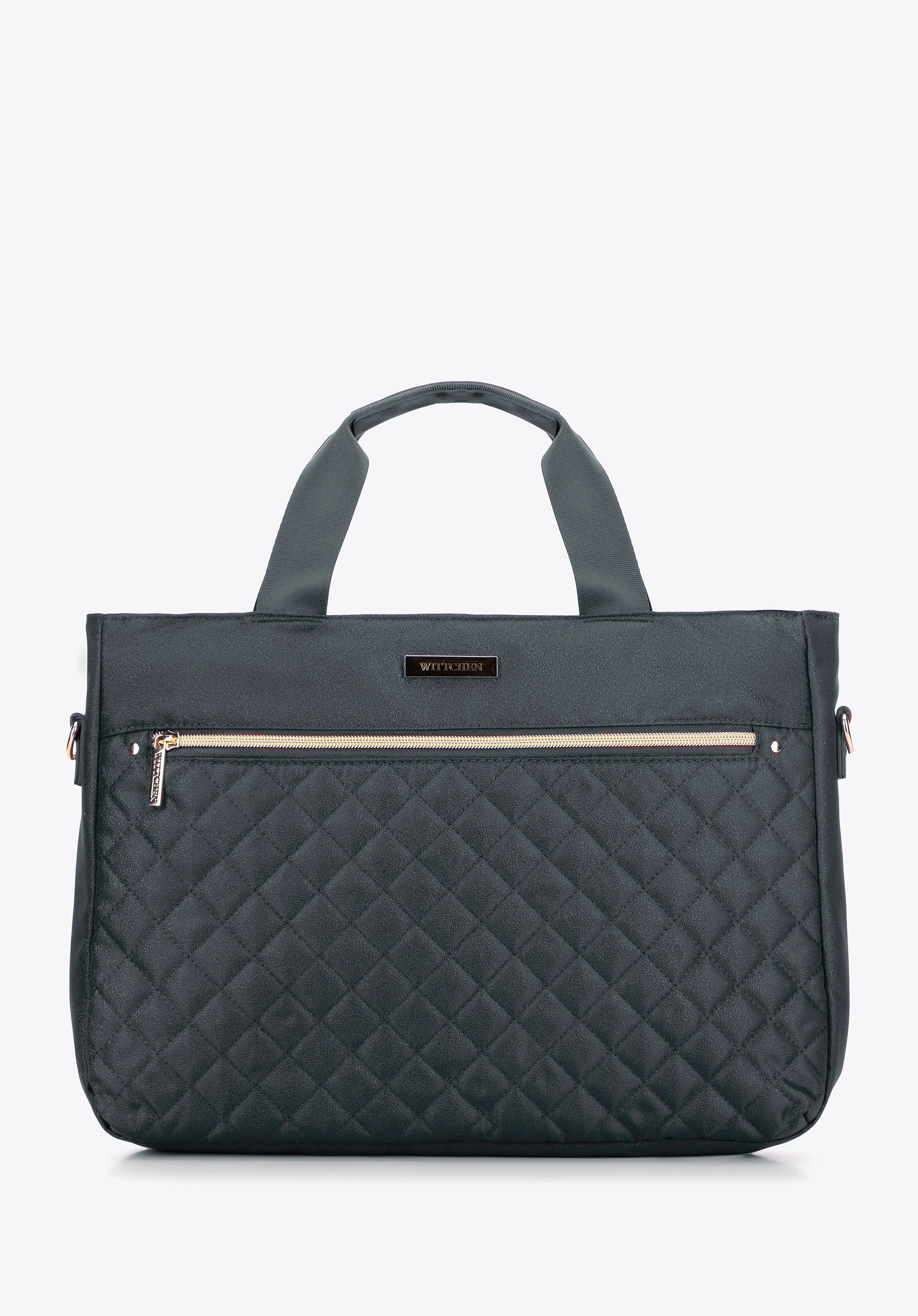 Torba na laptopa 14'' biznesowa z pikowaniem szara