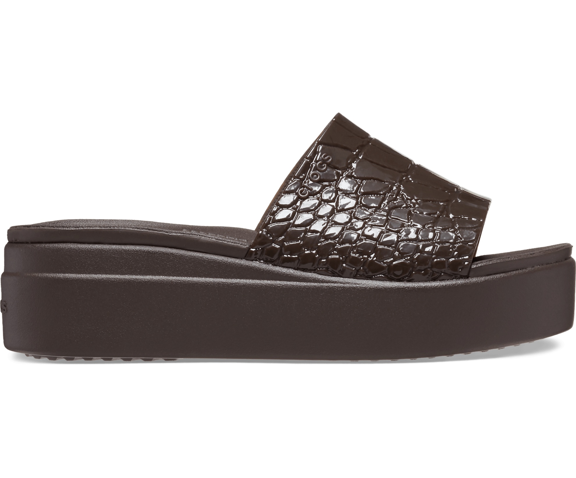 Brooklyn Croco Shine Slide