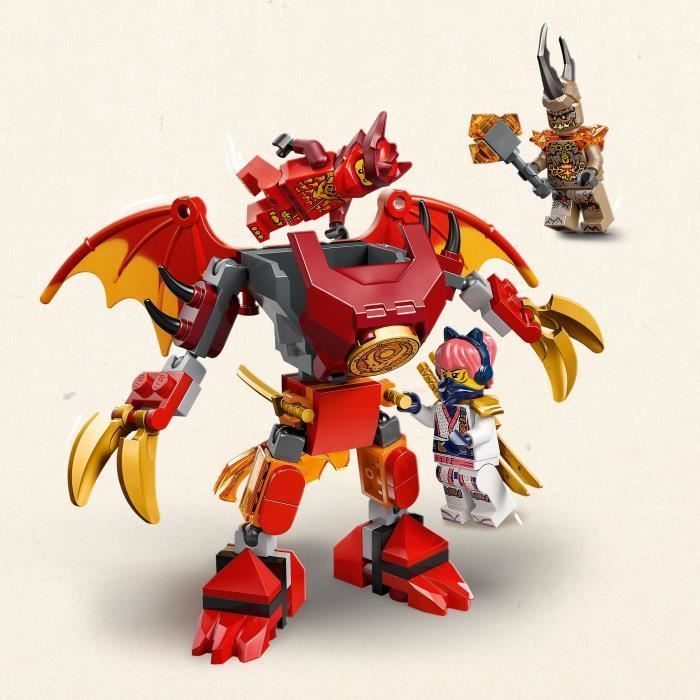 LEGO NINJAGO 71851 Battle Pack: Mech Drago di Kai - Giocattolo da costruzione per bambini dai 6 anni in su