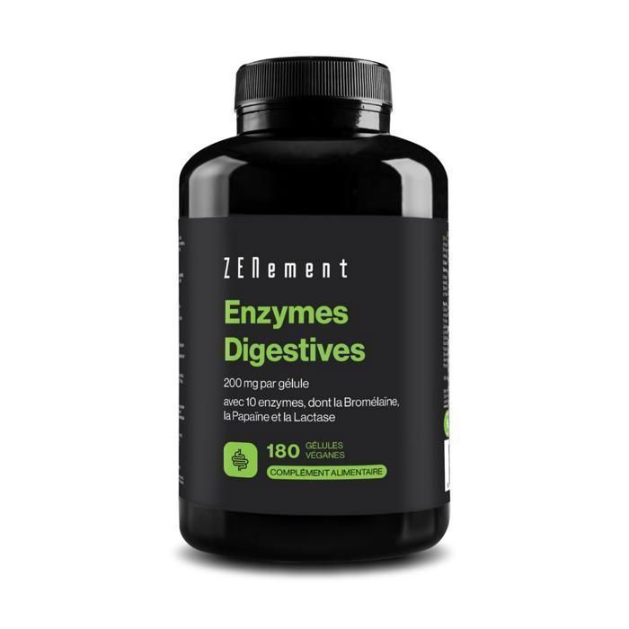 Spijsverteringsenzymen 200 mg per capsule - 180 veganistische capsules
