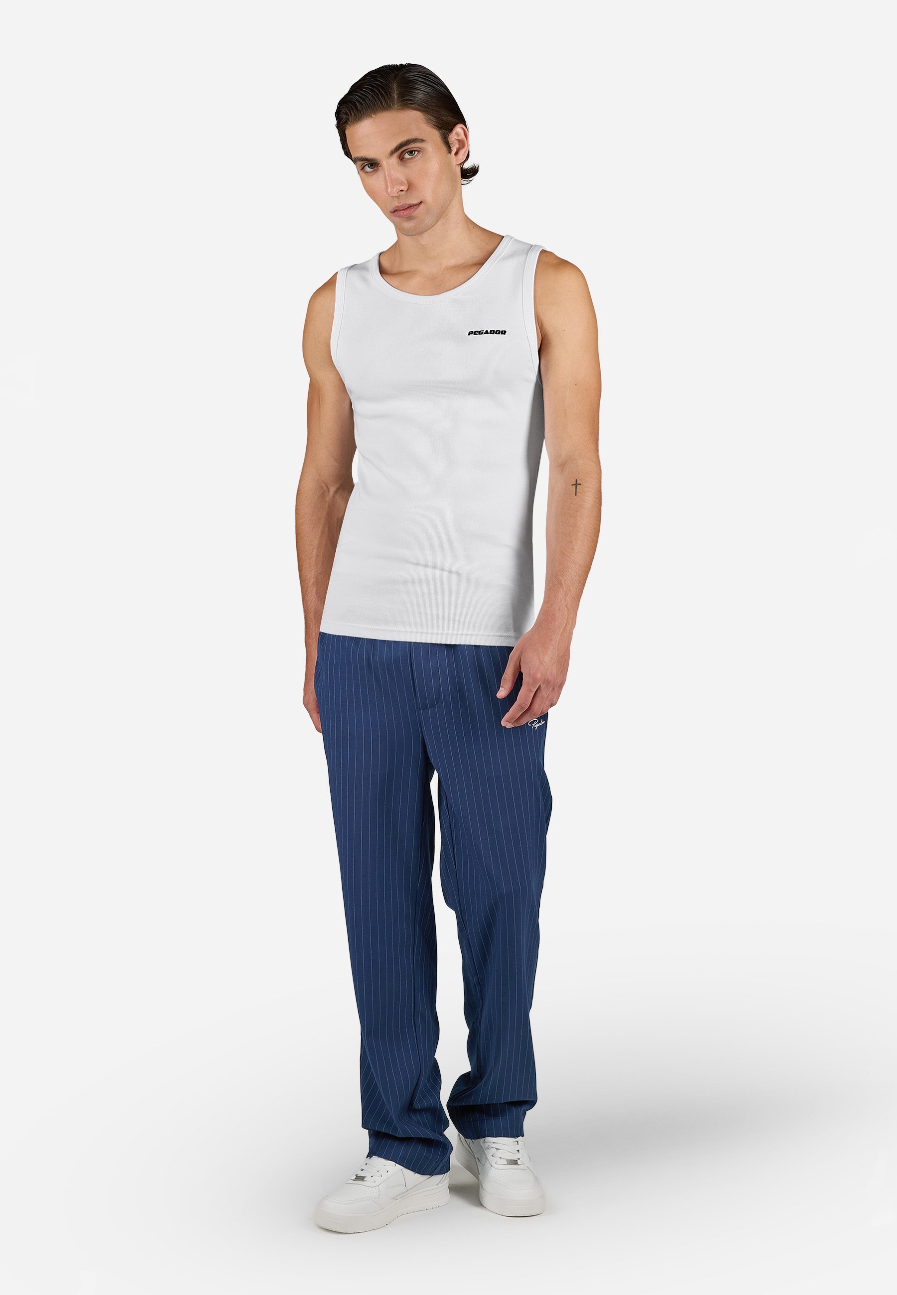 Pegador PIKAL REGULAR SMART PANTS - Broek - indigo marineblauw/wit