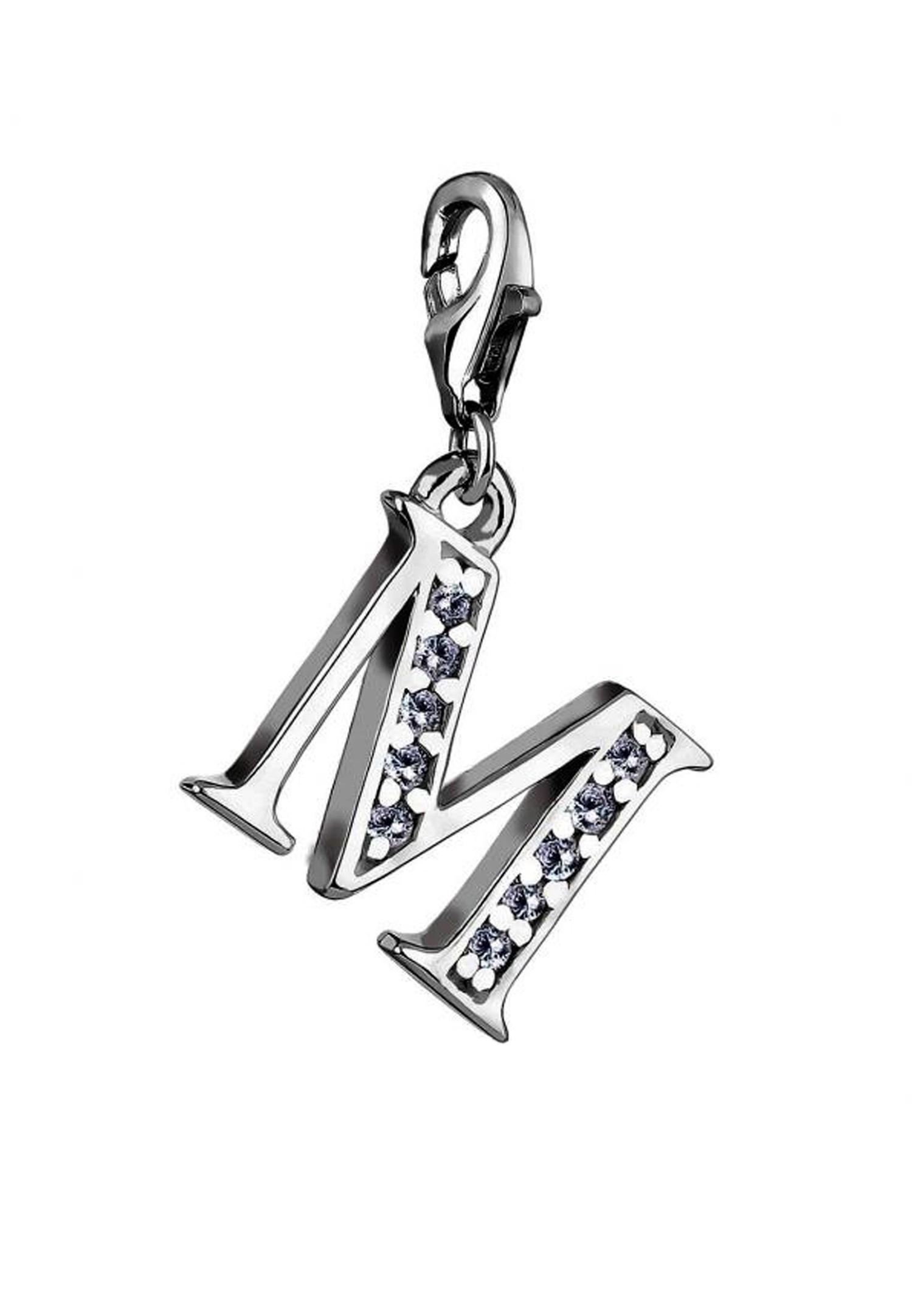 Nenalina Charm lettre Pendentif individuel et personnalisé en argent 925 Sterling pour tous les porteurs de Charm actuels