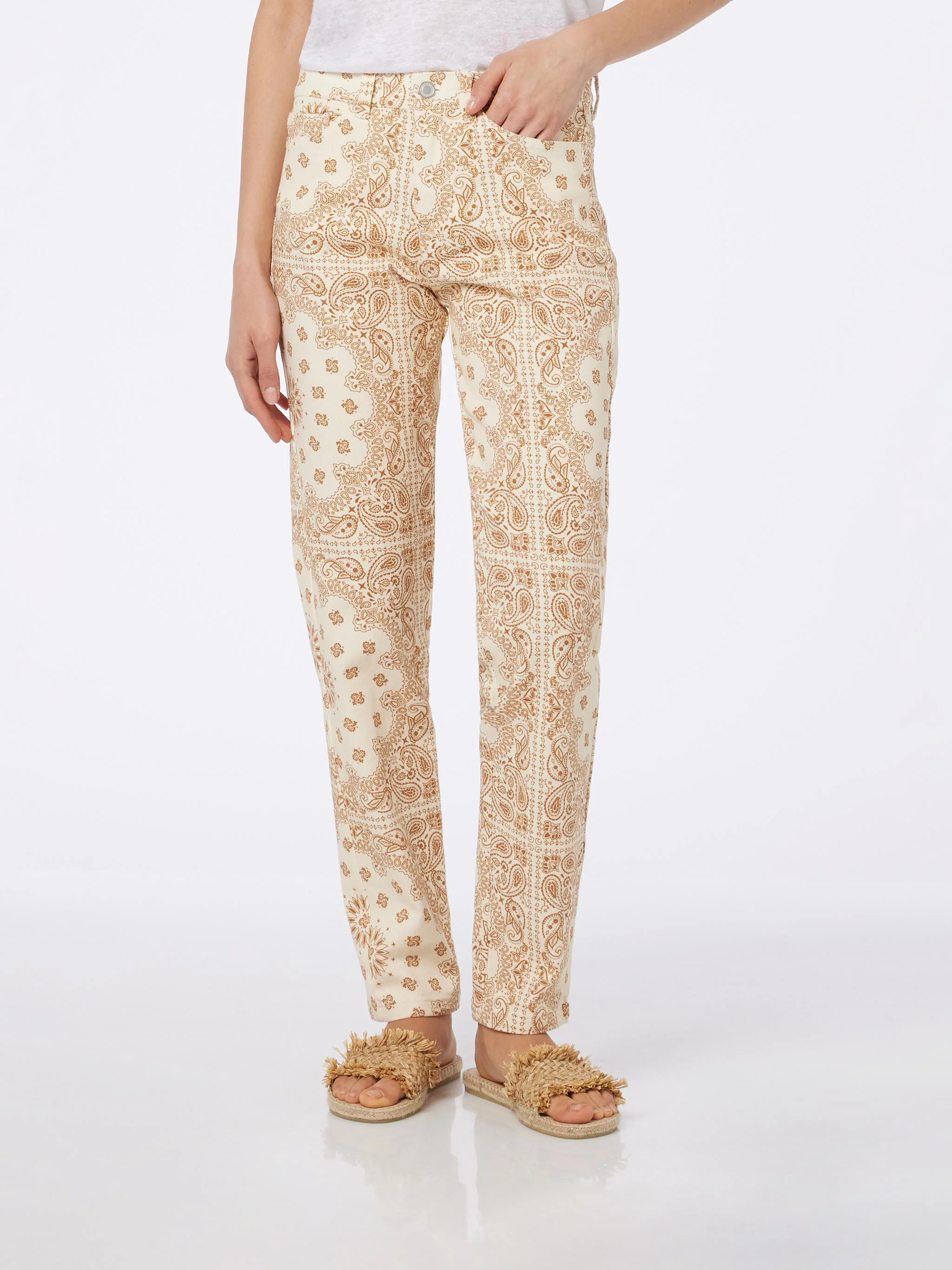 Belleville dames denim met off-white bandana print