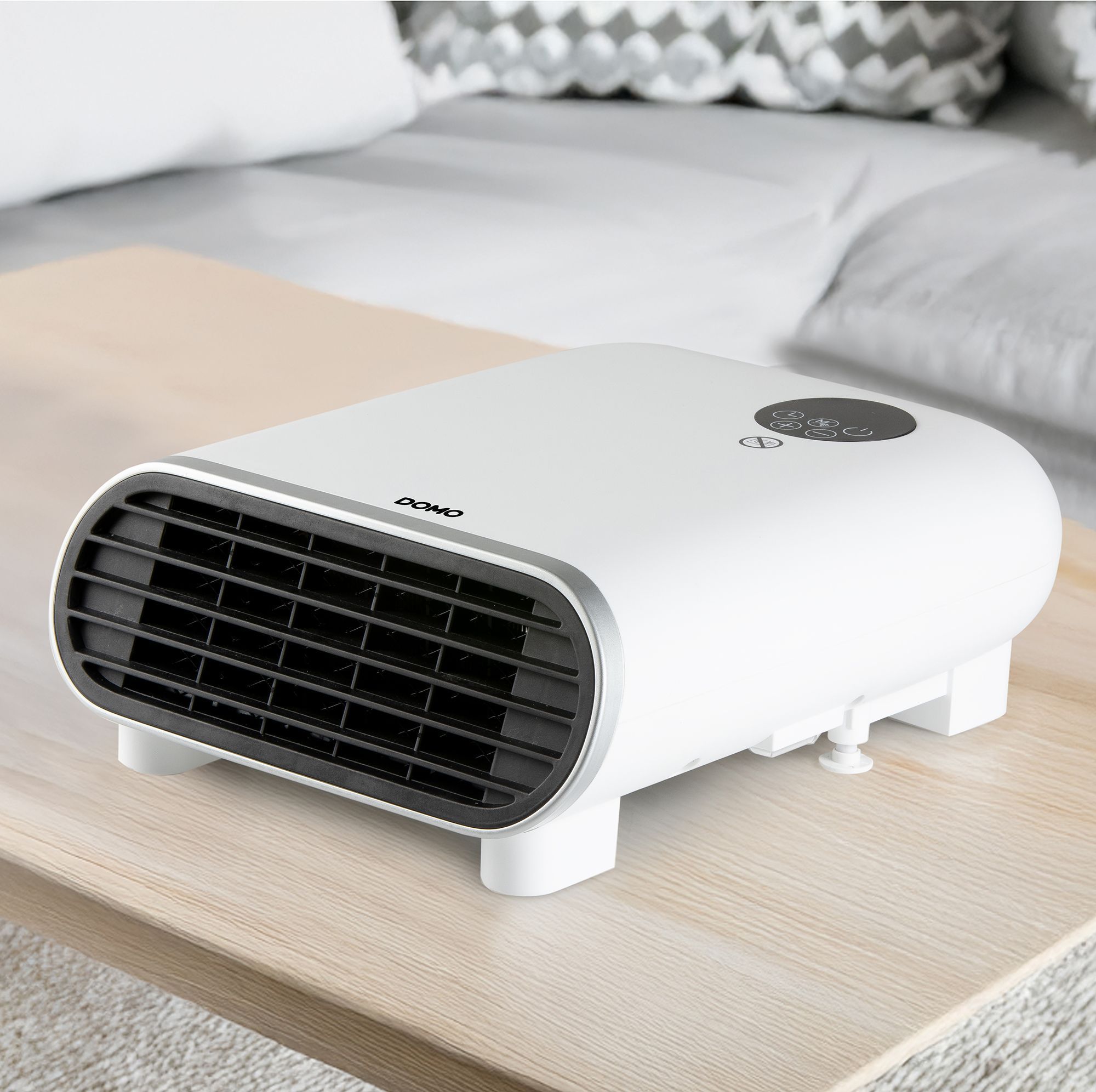 Chauffage pour salle de bain - 2000 W - Domo - DO7357F - Wifi + télécommande - Fonction éco - Ecran led - Mural / pose libre - Blanc