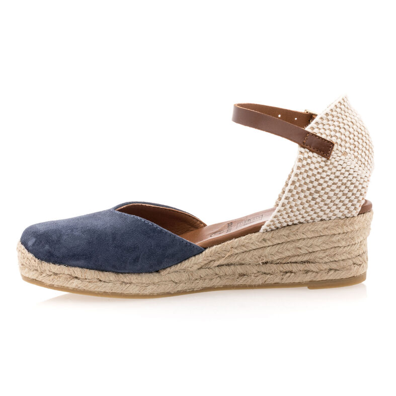 Blå espadriller med tausåler til dame