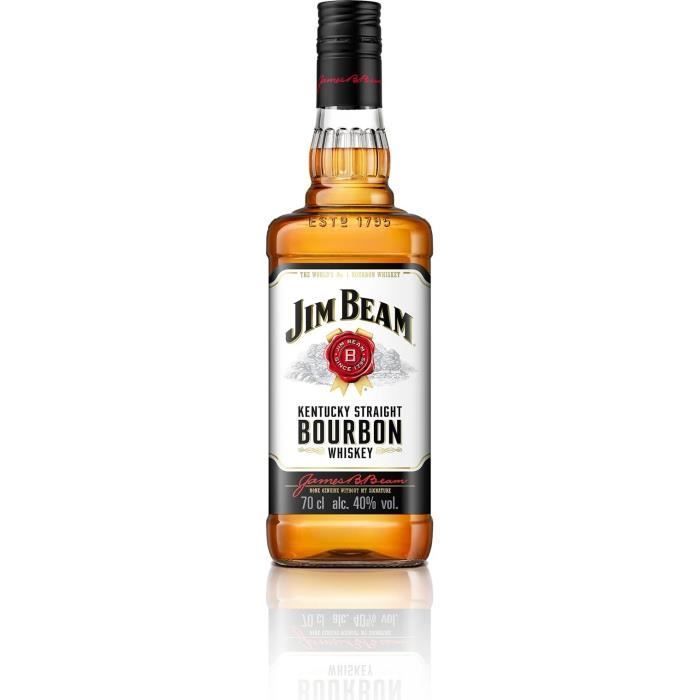 Jim Beam White Whiskey - Kentucky bourbon - VS - 40% vol - 70cl
