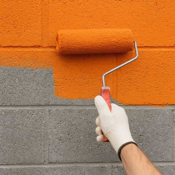 Betonblockfarbe – 5 l – Farbton Holzoptik – RAL 9010 – Reinweiß