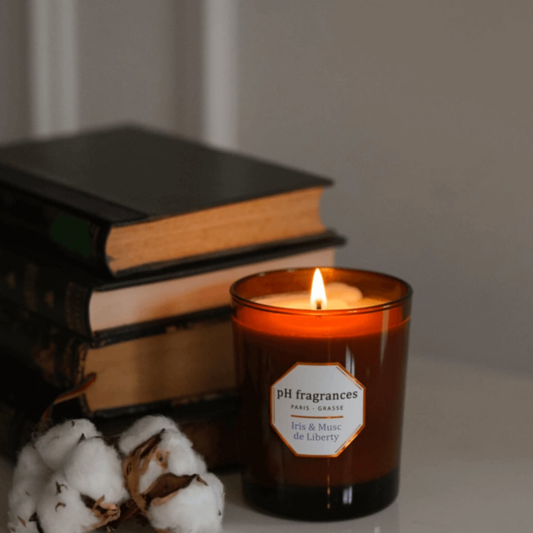 Candela profumata pH Iris e Musc de Liberty - 180 g