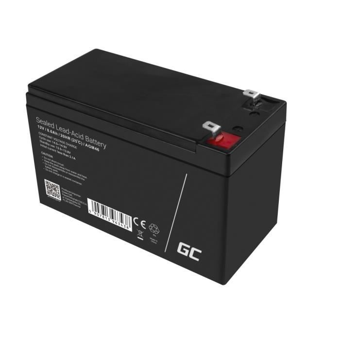 Batería recargable de gel de plomo-ácido GreenCell® AGM de 12 V y 8 Ah, batería VRLA sin mantenimiento, sellada y duradera.