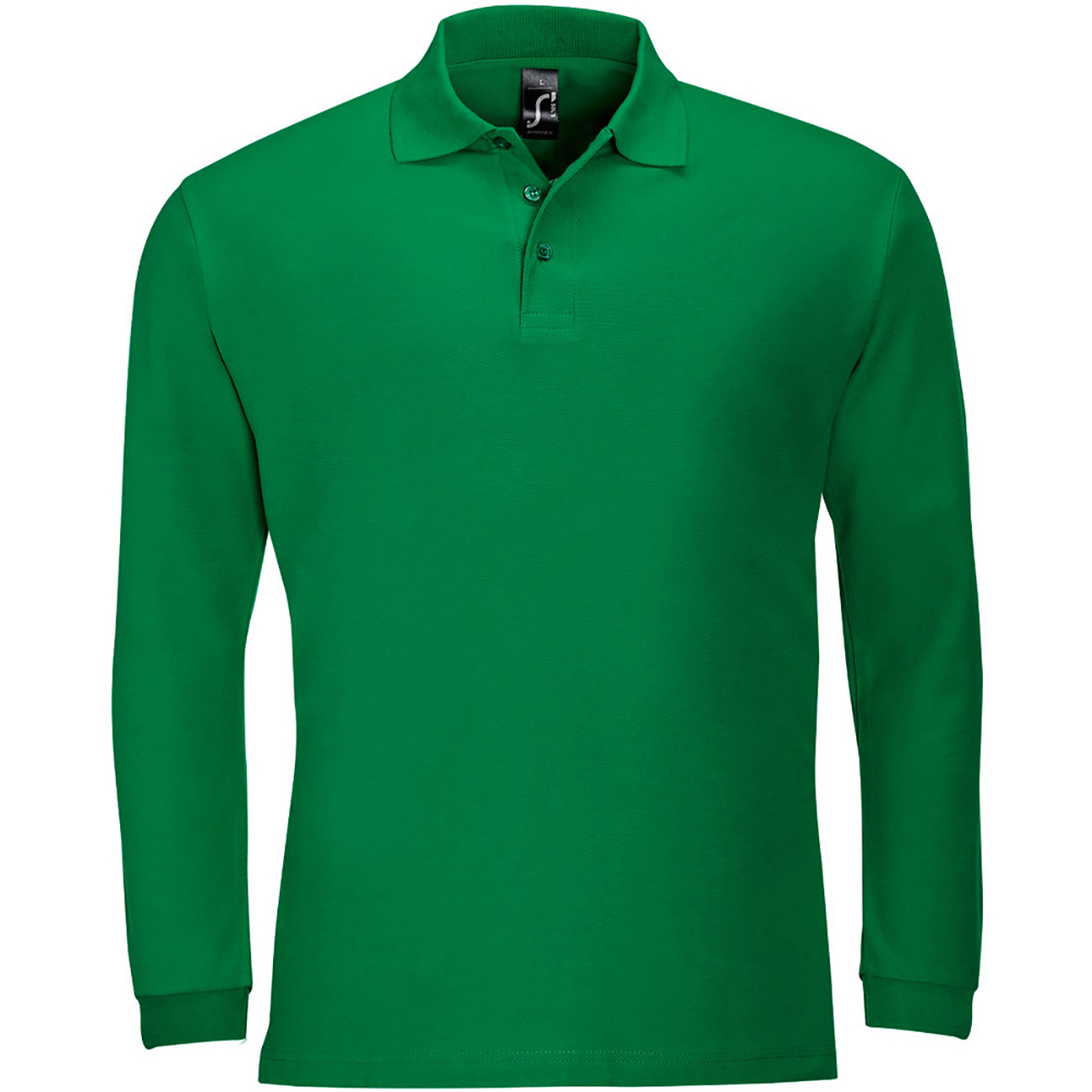  Sols Winter II effen polo met lange mouwen