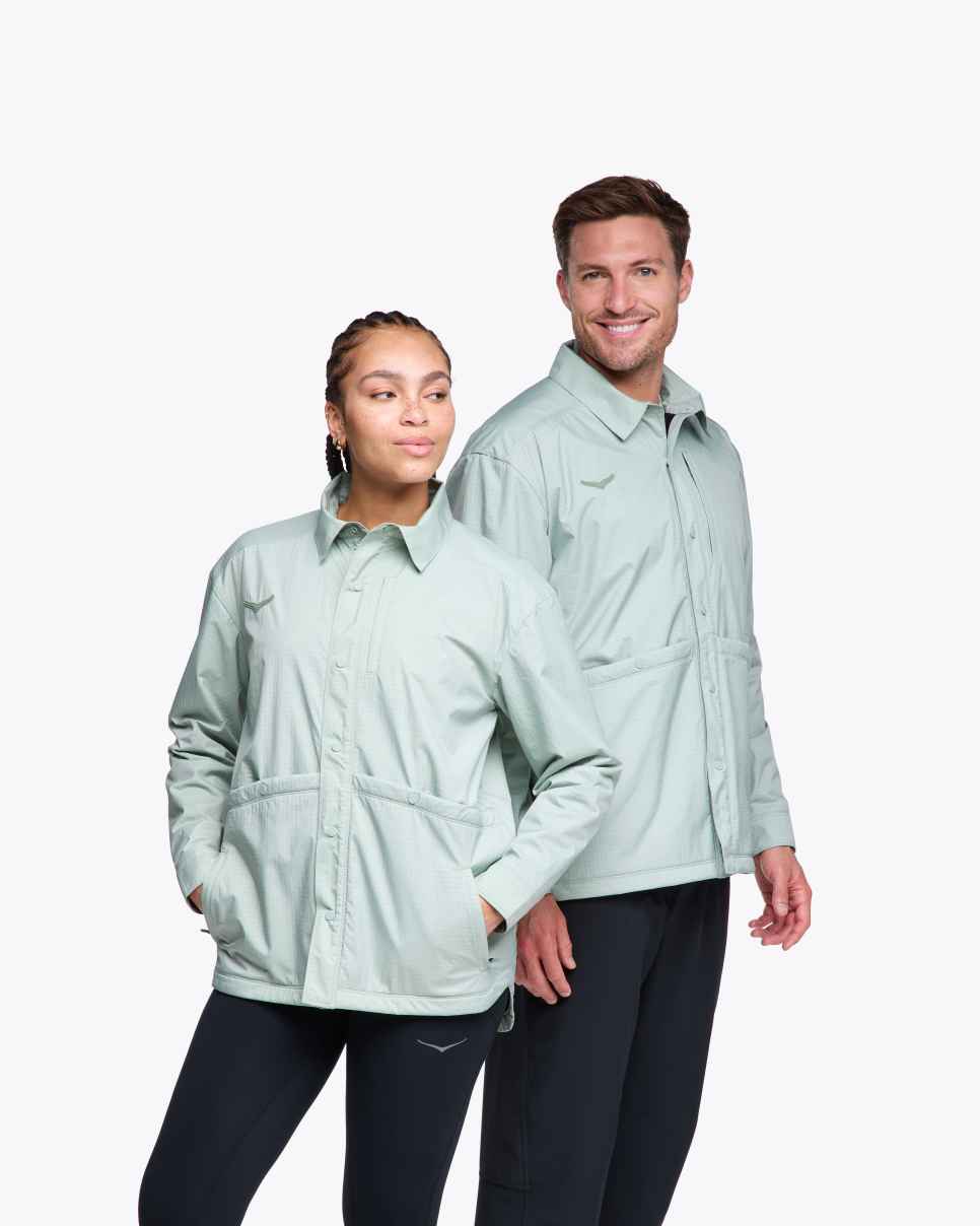 HOKA OutTrail Shirt Jacket Aloe Vera