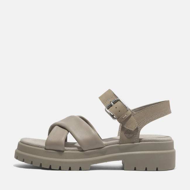 Sandalo a Listini Incrociati London Vibe da                Donna in beige