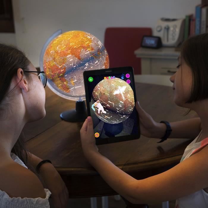 TECNODIDATTICA - Constellation Globe, illuminated, 25 cm, constellations are illustrated when lit