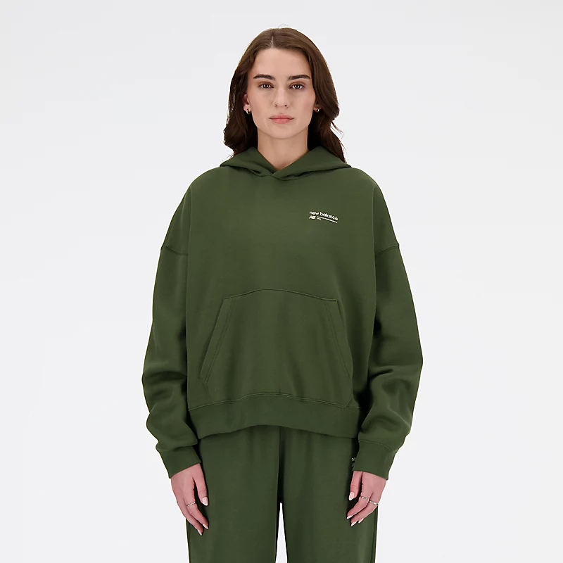 Damen-Fleece-Hoodie mit gebürsteter Rückseite (Linear Heritage) - KOMBU