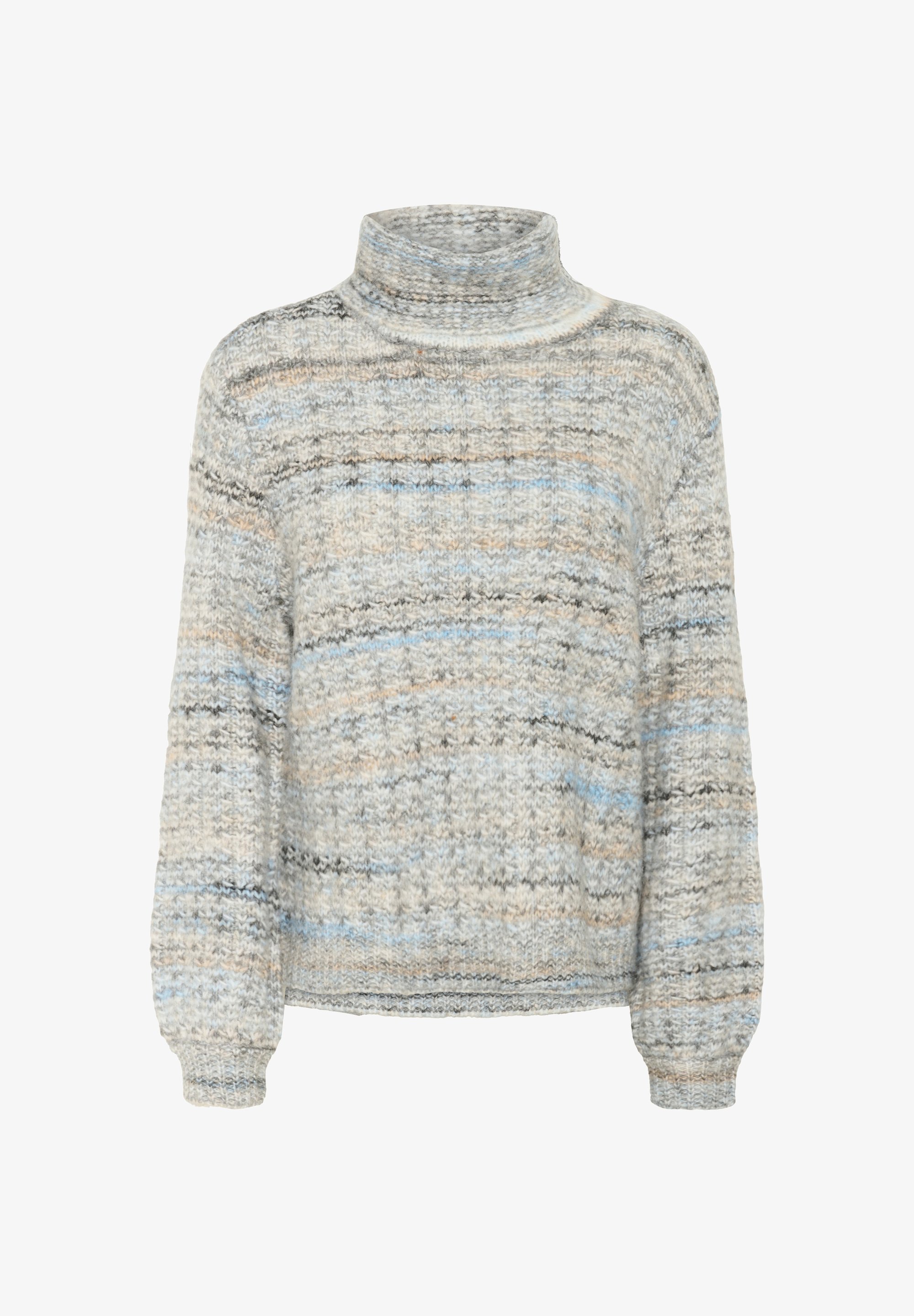 Pull à col roulé Culture - mélange gris/bleu