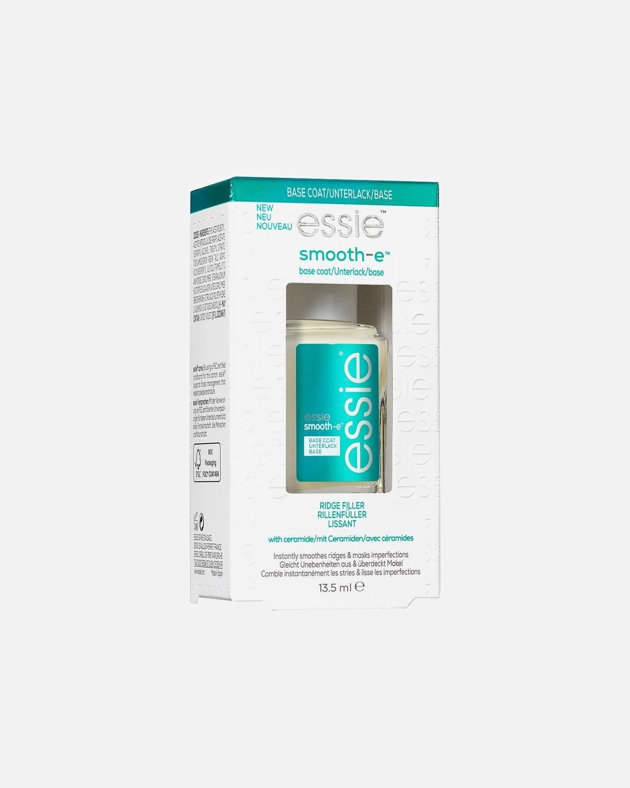 „essie“ pagrindas ir viršutinis sluoksnis „Smooth-E“ - 13,5 ml