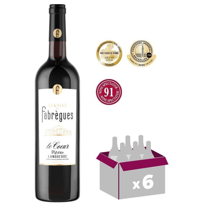 Domaine de Fabrègues Le Cœur Coteaux du Languedoc - Vino tinto Languedoc 2022