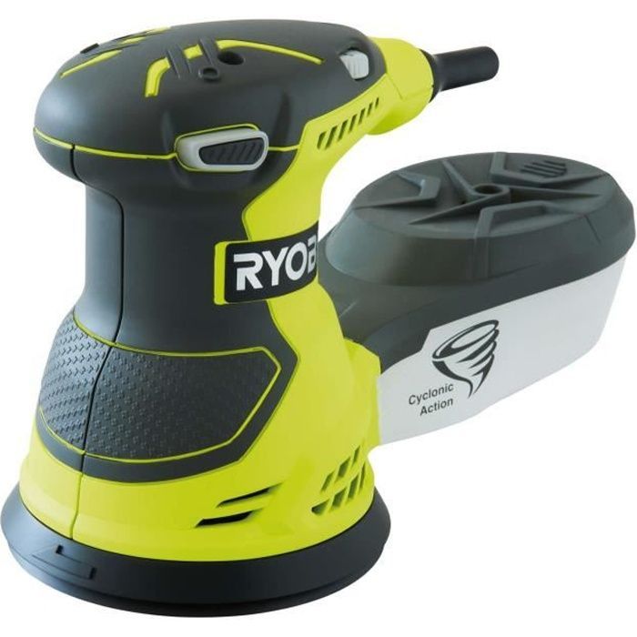 RYOBI - 300W Random Orbital Sander - 7,000-13,000 oscillations/min - 125mm diameter - Variable speed - Supplied with 5 sanding discs - ROS300