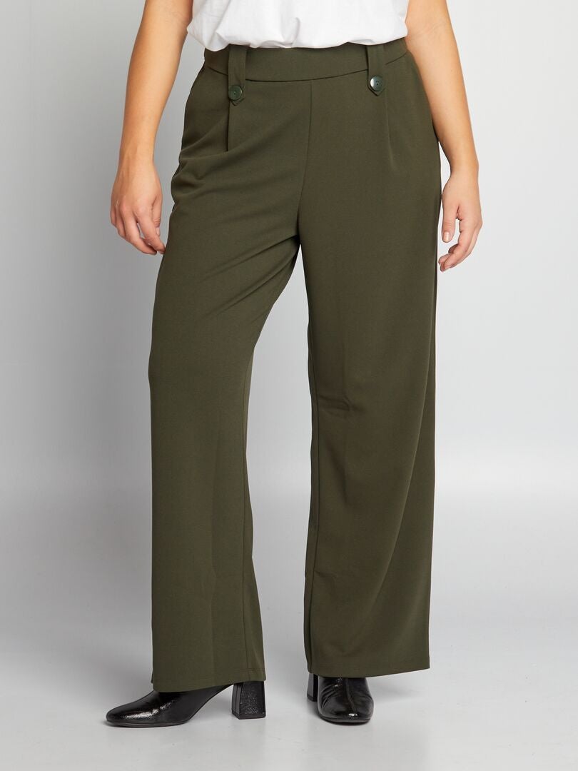 'Only Carmakoma' wijde broek - KHAKI