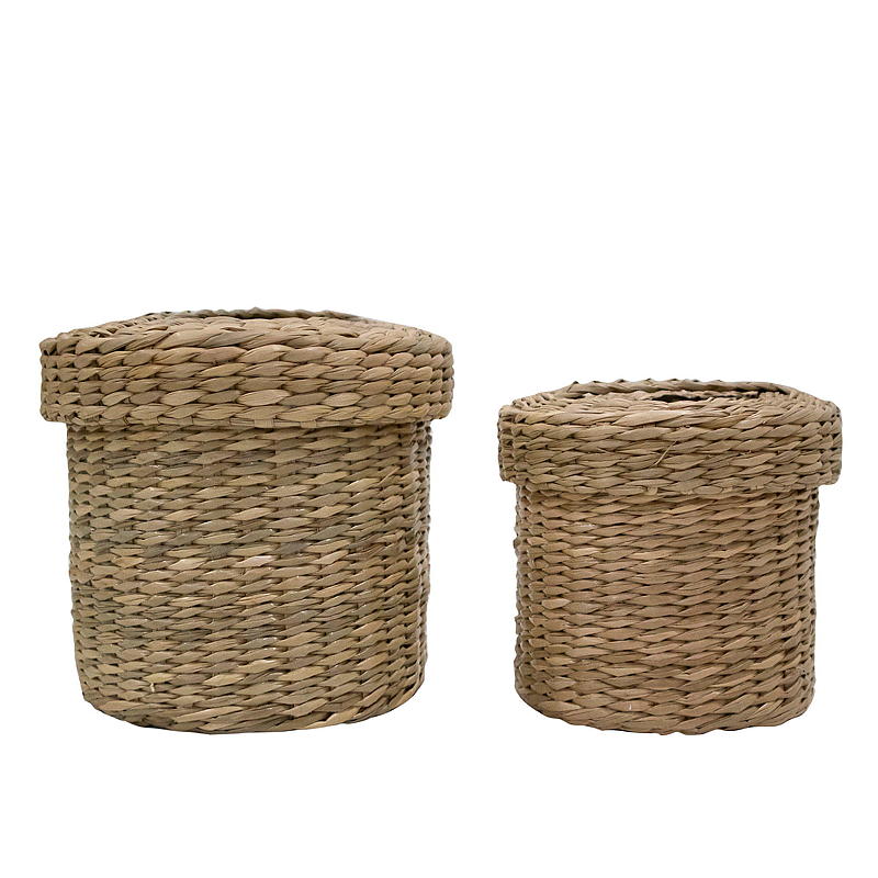 Hjem Kurv med lokk s/2 ø 12x10/10x10 cm tang