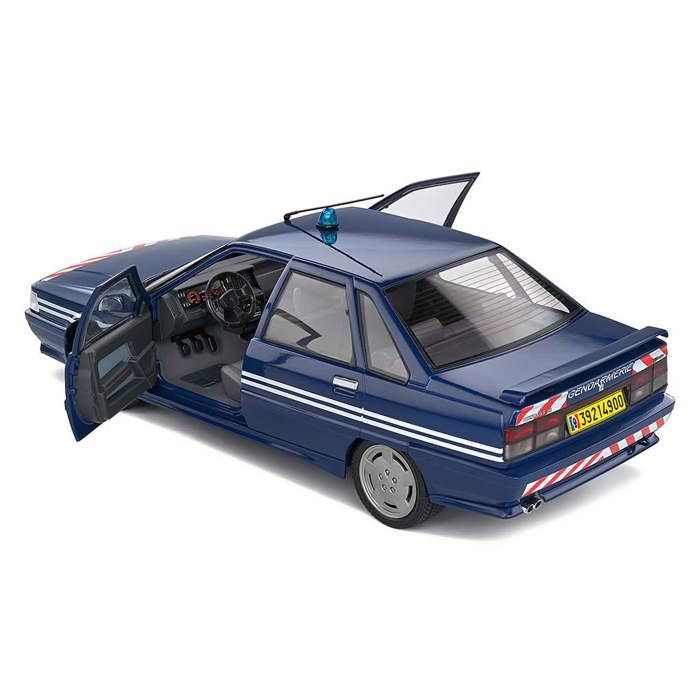 Miniature Collectible Car - SOLIDO - RENAULT 21 Turbo Gendarmerie BRI - 1992 - Blue - 1/18