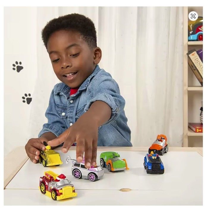 Set di 6 macchinine in metallo di Paw Patrol ispirate al cartone animato - Giocattolo per bambini.