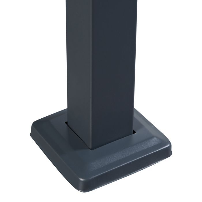 Cache-poubelle Uusikaupunki acier galvanisé 120 x 83 x 11 cm anthracite argent