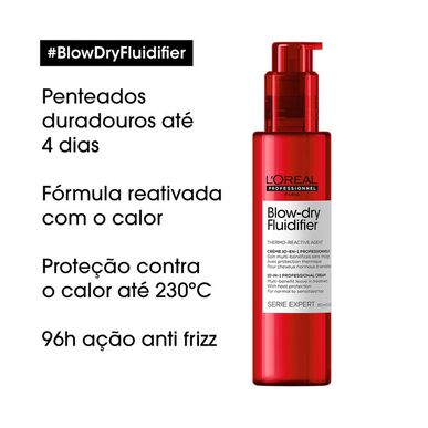 L'Oréal Professionnel Serie Expert Blow-Dry Fluidifier Crème 10-En-1 Termisk skyddande och anti-frizz Leave-In Cream 150 ml 150 ml